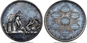 "Battle of Doggersbank" silver Medal 1781-Dated MS61 Prooflike NGC, Betts-589. 45mm. Displaying soft metallic tones over decidedly reflective fields. ...