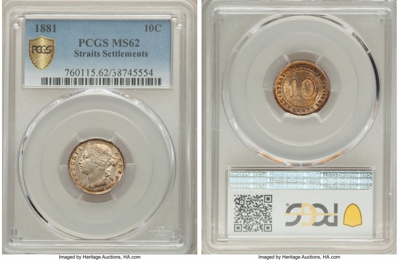 British Colony. Victoria 10 Cents 1881 MS62 PCGS, KM11. 

HID09801242017

© ...