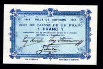 Belgium 1 Franc 1914
Ville De Verviers;