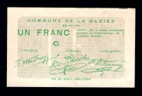 Belgium 1 Franc 1914
Commune De La Gleize;