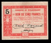 Belgium 5 Francs 1914
Commune De Welkenraedt;