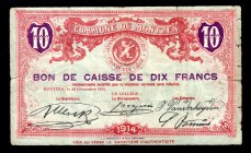 Belgium 10 Francs 1914
Commune De Montzen;