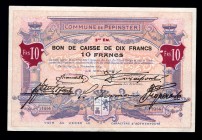 Belgium 10 Francs 1914
Commune De Pepinster; UNC