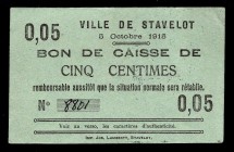 Belgium 5 Centimes 1915
Ville De Stavelot;