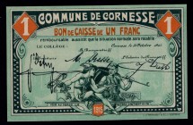 Belgium 1 Franc 1915
Commune De Cornesse; UNC