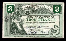 Belgium 3 Francs 1915
Ville De Stavelot;