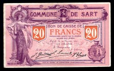 Belgium 20 Francs 1915
Commune De Sart;