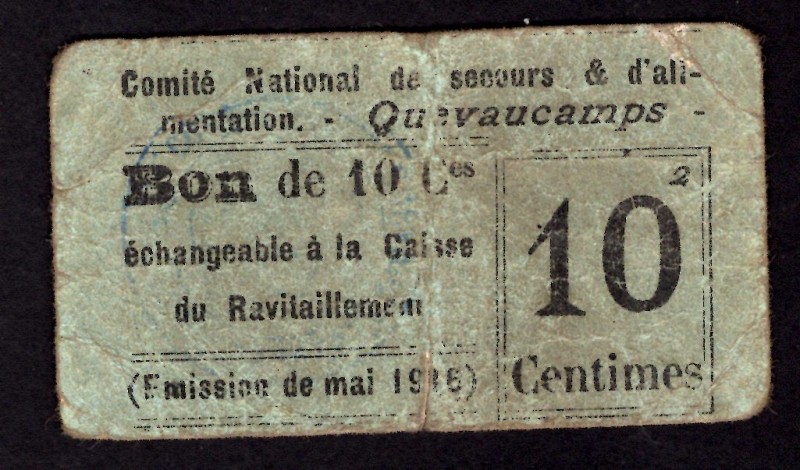 Belgium 10 Centimes 1916
Comite National De Secours& d`alimentation;