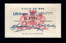 Belgium 1 Franc 1916
Ville De Spa;