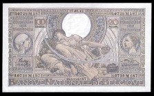 Belgium 100 Francs-20 Belgas 1942
P# 107; UNC
