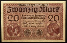 Germany 20 Mark 1918
P# 57; AUNC, Crispy