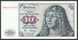 Germany 10 Mark 1980
P# 31d; № CR 0576009 T; UNC; "Man by Albrecht Dürer"