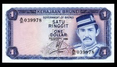Brunei 1 Ringgit 1985
P6; A/31 039978; UNC