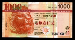Hong Kong 1000 Dollars 2005 Replacement Very Rare
P211; ZZ216894; UNC