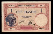 French Indochina 1 Piastre 1921 - 1931
P48b; 0.3186 215; AUNC