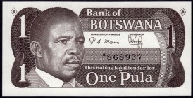 Botswana 1 Pula 1983 Serie A/1
P# 6a; № A/1 868937; UNC