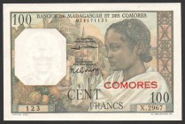 Comoros 100 Francs 1960 - 1963 Rare
P# 3b; № X.2967 123; UNC; Rare
