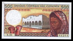 Comoros 500 Francs 1984
P10b; #009784264; UNC