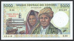 Comoros 5000 Francs 1984 - 2005 RARE!
P# 12a; № E.04 48448; UNC; RARE!
