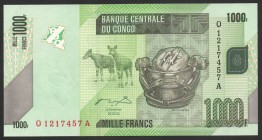Congo Democratic Republic 1000 Francs 2005
P# 101a; № Q 1217457 A; UNC