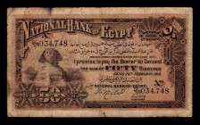 Egypt 50 Piastres 1915 Very Rare
P11; Q/24 034,748; Pick's estimation for VF - 1250 dollars!; VF