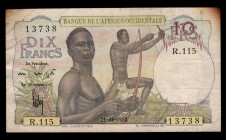 French West Africa 10 Francs 1953
P37; #13738; VF-XF