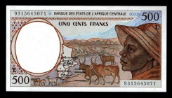 Gabon 500 Francs 1993
P401L; #9315645071; UNC