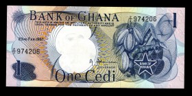 Ghana 1 Cedi 1967
P10; Z/3 974206; UNC