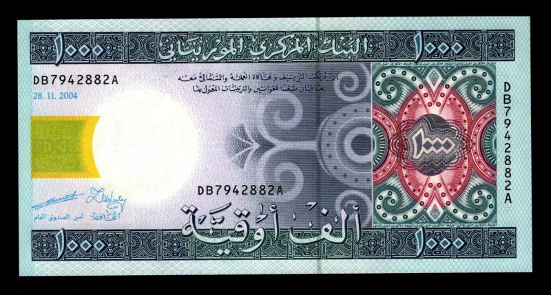 Mauritania 1000 Ouguiya 2004
P13a; DB7942882A; UNC