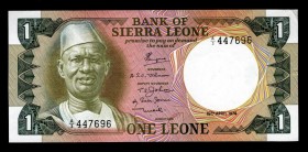 Sierra Leone 1 Leone 1974
P5a; A/3 447696; UNC