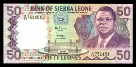 Sierra Leone 50 Leones 1989
P17b; C/45 751451; UNC