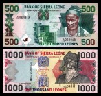 Sierra Leone 500-1000 Leones 2003
P23,24; UNC