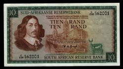 South Africa 10 Rang 1966 Rare
P144b; C/238 562001; with african text!; UNC