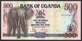 Uganda 500 Shillings 1991
P# 33b; № BY 235872; UNC