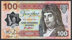 Zanzibar 100 Rupees 2018 PROOF Specimen RARE
Gabris; Portrait of Freddie Mercury; Test Print; Polymer; UNC
