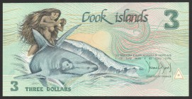 Cook Islands 3 Dollars 1987
P# 3a; № AAN 003566; UNC; "Ina and the Shark"