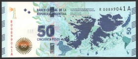 Argentina 50 Pesos 2015 Commemorative
P# 362r; UNC; Replacement