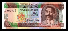 Barbados 10 Dollars 1995
P48; C15 672308; UNC