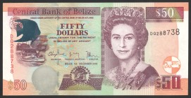 Belize 50 Dollars 2016
P# 70f; № DQ 288738; UNC