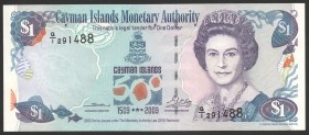 Cayman Islands 1 Dollar 2003 Commemorative
P# 30a; № Q/1 291488; UNC