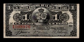 Cuba 1 Peso 1896
P47a; #109897; XF