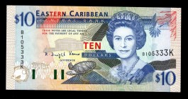 East Caribbean States 10 Dollars 1994
P32k; B105333K; UNC