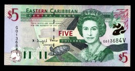 East Caribbean States 5 Dollars 2000
P37v; G013684; UNC