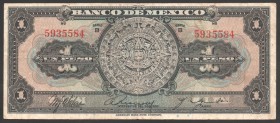 Mexico 1 Peso 1936
P# 28D; VG