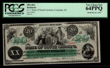 United States State of South Carolina 20 Dollars 1872 PCGS Very Choice New 64PPQ Rare
Cr.7; Serial 3882; Very hight grade !; UNC
