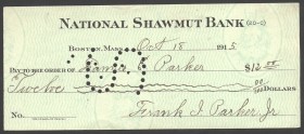 United States Boston National Shawmut Bank 12 Dollars 1915
XF