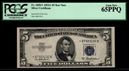 United States Silver Certificate 5 Dollars 1953 PCGS Gem New 65 PPQ
Fr.1656* #27323132A; Very hight grade !; UNC