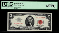 United States 2 Dollars 1963 PCGS Gem New 66PPQ
Fr.1513; A11027050: Very hight grade !; UNC
