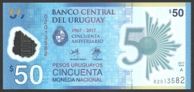 Uruguay 50 Pesos 2017 Commemorative
P# 100; № 02013582; UNC; Polymer