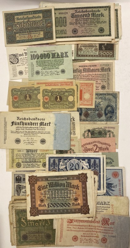 Germany Lot of 87 Banknotes
Various Dates, Denominations & Conditions